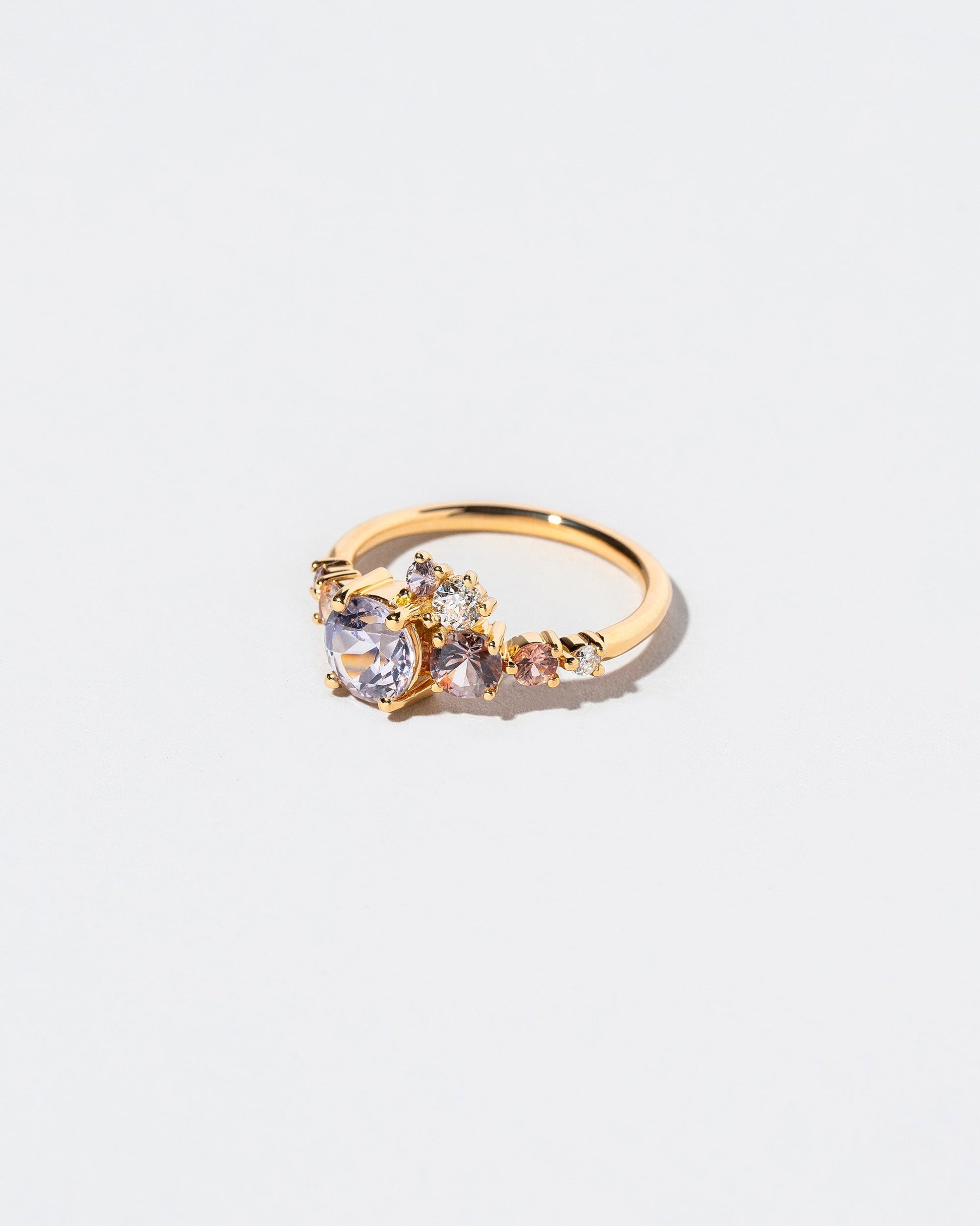  Luna Ring - Purple Spinel on light color background.