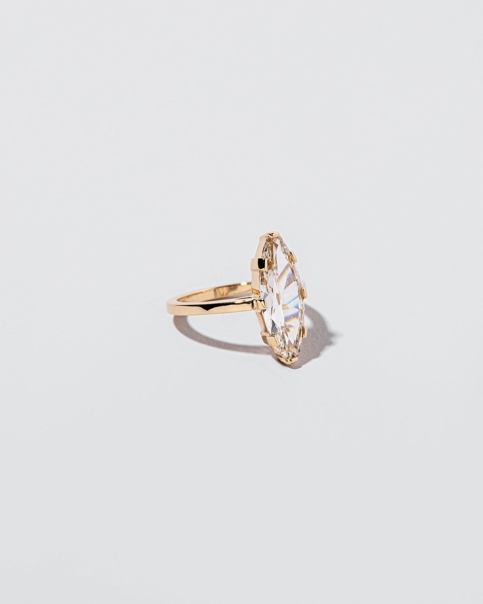 View from the side of the Colm Ring on light color background.