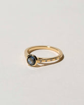  Calatrava Ring - Blue Sapphire on light color background.