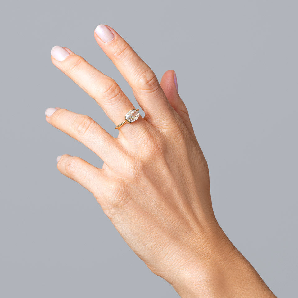 product_details::Staircase Ring on model.