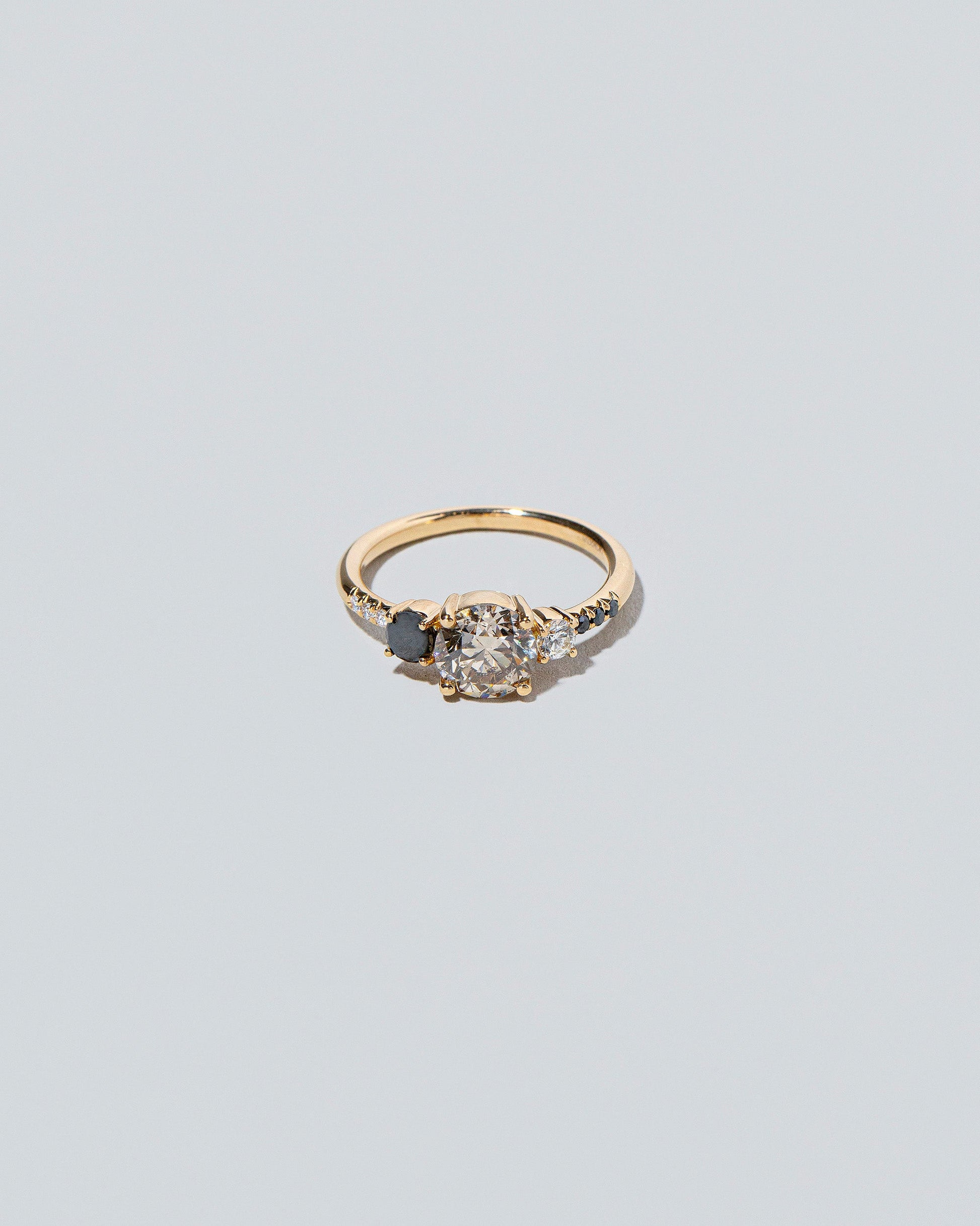 Orion Ring - Champagne Diamond on light color background.