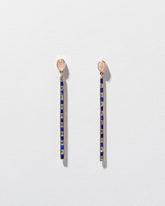  Peach Moonstone Transformation Earrings on light color background.