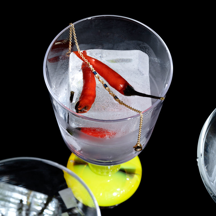 product_details::Styled image of the Emerald, White Diamond and Blue Sapphire Building Blocks Bracelets.