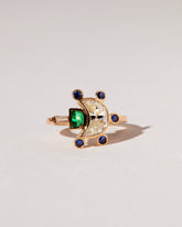  Crescent Moon Ring on light color background.