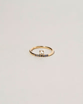 Stacked Ring - White Diamond & Sapphire