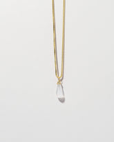  Moonstone Drop Pendant on light color background.
