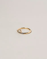 Stacked Ring - White Diamond & Sapphire